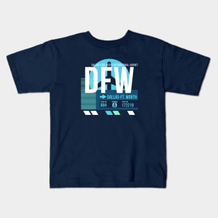 Dallas (DFW) Airport // Sunset Baggage Tag Kids T-Shirt